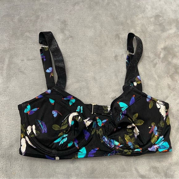 New! Victoria's Secret Electric Butterflies Shine Strap Bikini Top 4624 - Picture 4 of 8